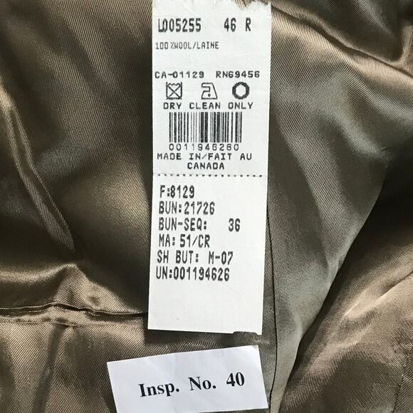 The Suit Club Blazer Jacket Mens SIze 46 Regular Hounds Tooth Brown Tan Wool - Picture 10 of 11